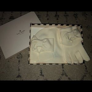 NWT Kate Spade Beanie & Glove Set